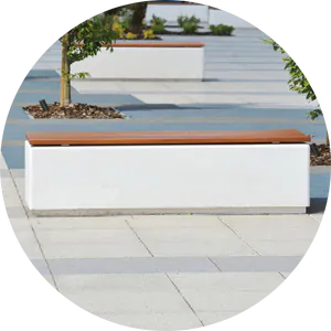 concrete and granite benches