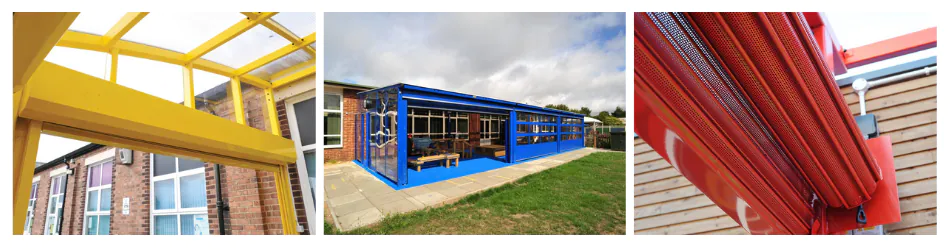 Enclosed Canopy roller shutter doors