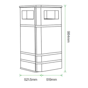 Derby E EL Litter Bin