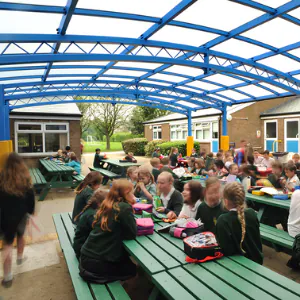 outdoor dining and social canopies