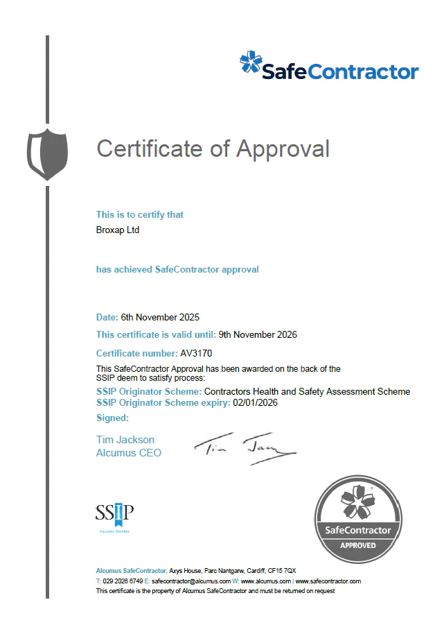 Alcumus Safecontractor Certificate