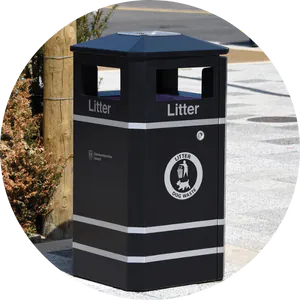 steel litter bins