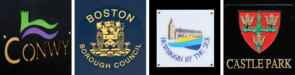 Corporate crests and logos