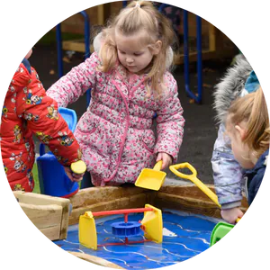 sand pits and water play