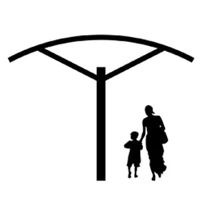 Single column arch canopies